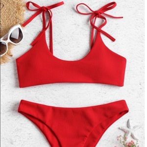 Zaful bright red bikini